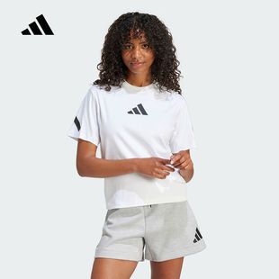 T恤JE7857 Adidas阿迪达斯Z.N.E.系列女子黑标运动圆领短袖