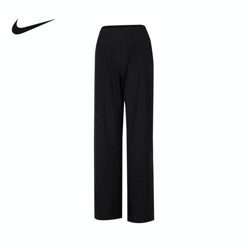 NIKE耐克女裤子2025春新款休闲宽松阔腿裤针织运动长裤HJ5361-010