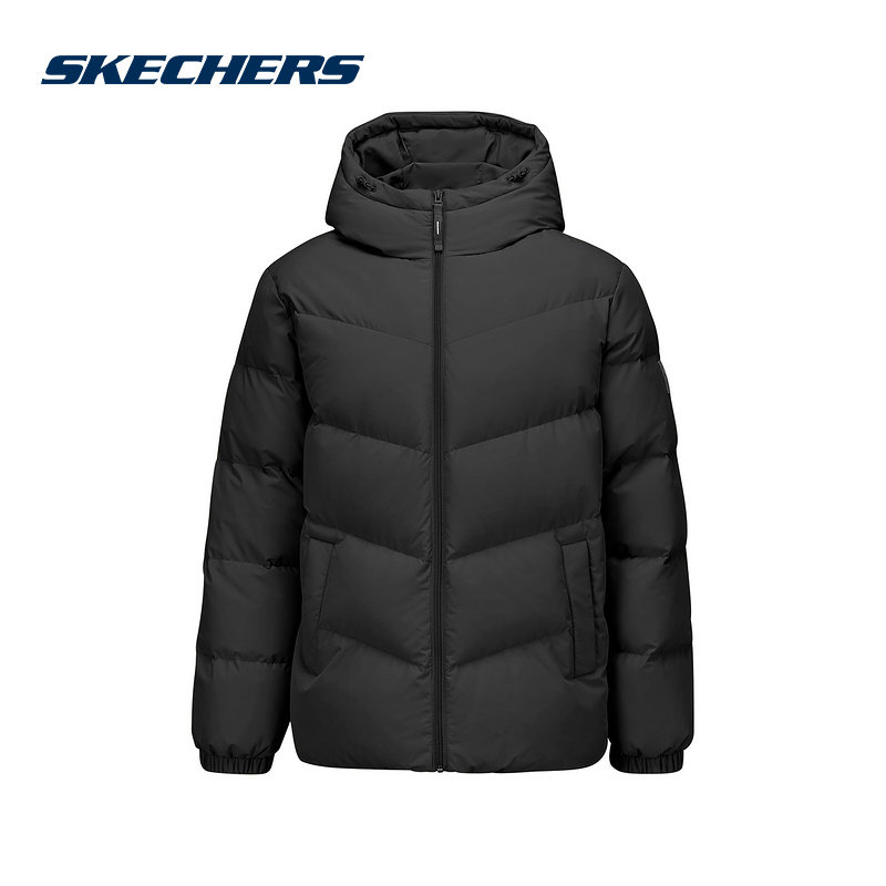 斯凯奇男外套冬季短款羽绒服防风保暖加厚御寒上衣L425M005-0018