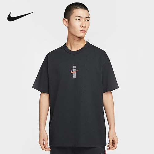 nike耐克短袖男女2025夏宽松运动全对T恤棉IH0835-010