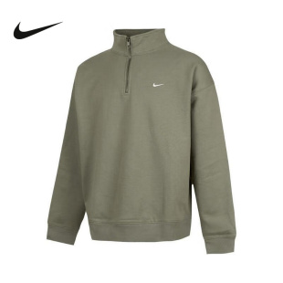 Nike耐克Solo Swoosh男子加绒运动卫衣简约线条套头衫 DQ5209-320