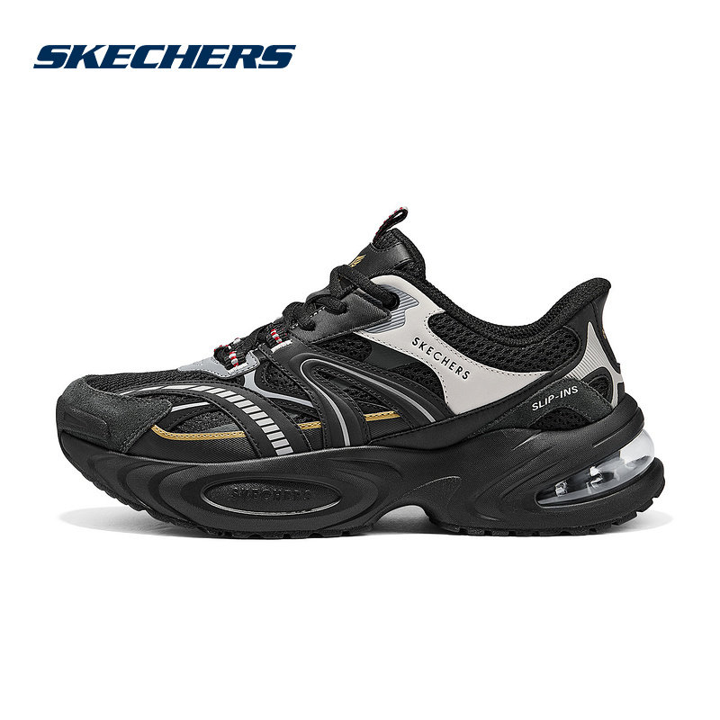 Skechers斯凯奇26新年款闪穿鞋男士厚底缓震气垫老爹鞋802028/BLK,运动鞋new,运动休闲鞋,淘宝优惠券,粉丝福利购,淘宝优惠卷