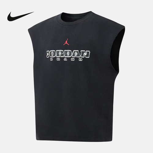 Nike耐克背心男子夏篮球训练印花透气速干无袖运动T恤 IF3132-010