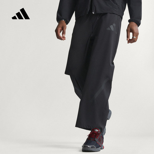 adidas阿迪达斯拒水凉感黑标制服休闲裤ZNE夏男梭织长裤 KE6550