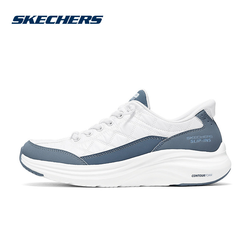 Skechers斯凯奇25春女士一脚蹬闪穿悠步鞋缓震运动鞋150404/WLB - 实物图