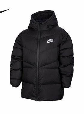 耐克风行者系列大童拒水羽绒夹克冬男女童NIKE WINDRUNNER IQ3182