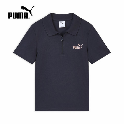 PUMA彪马夏季新款女士休闲运动透气简约翻领短袖polo衫694457-16