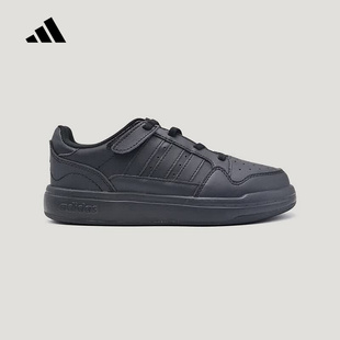 adidas阿迪达斯男大童舒适板鞋黑色COMFICOURT运动休闲鞋 KH6393