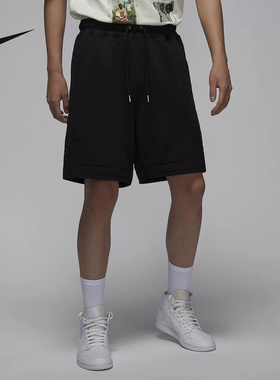 耐克针织短裤JORDAN FLIGHT DIAMOND 男子薄绒黑色短裤FV7258-010