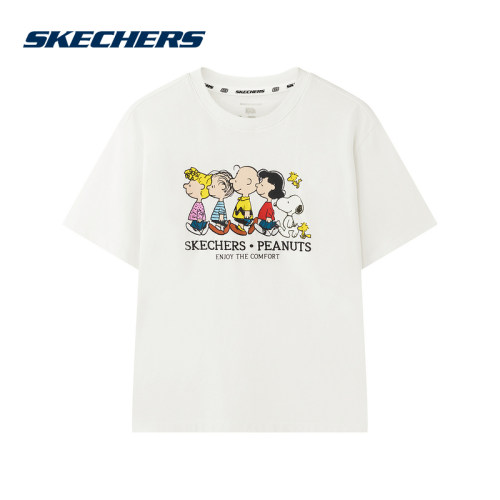 Skechers斯凯奇2026夏季男童短袖运动休闲舒适儿童T恤 L326B014