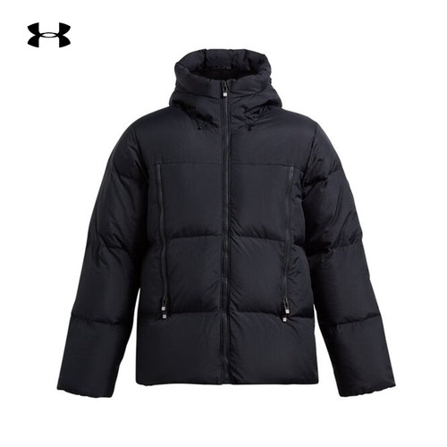 UA安德玛百搭秋季新男子舒适防风舒适连帽羽绒夹克1384641-001