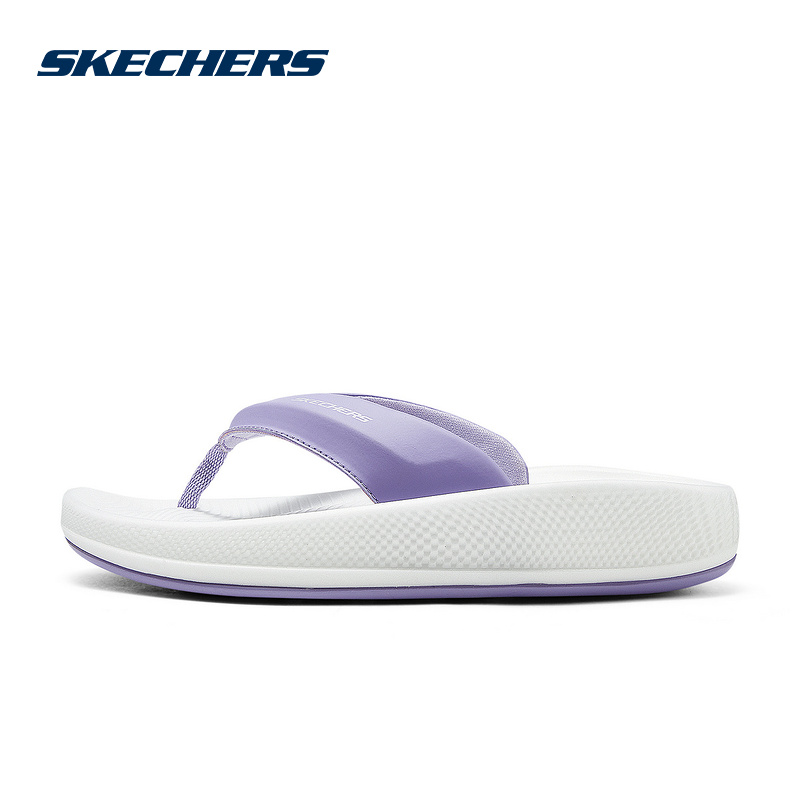 Skechers斯凯奇夏新款女士轻质简约人字拖舒适休闲拖鞋172021/PUR