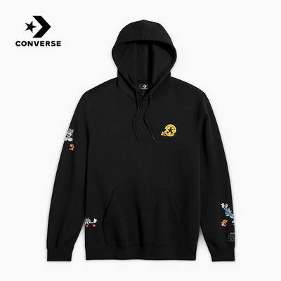Converse匡威2025春男女款运动休闲套头衫连帽卫衣 10028756-A01