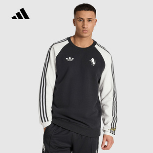 adidas阿迪达斯尤文图斯客场足球套头衫2026春男毛圈布卫衣KB4449