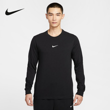 Nike耐克男子篮球长袖T恤黑色图案印花套头衫运动卫衣HV1771-010
