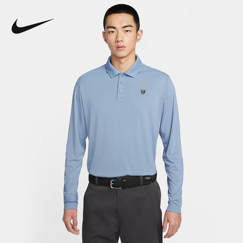 耐克男子轻薄高尔夫翻领T恤春季新款长袖速干NIKE DRI-FIT IB0232