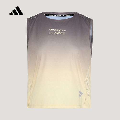 adidas阿迪达斯速干训练健身渐变色跑步无袖T恤女运动背心 KX4577