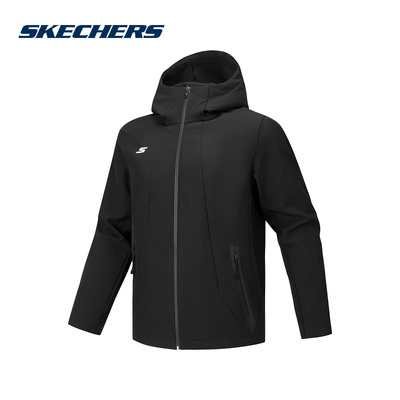 Skechers斯凯奇男士秋冬防风保暖上衣梭织连帽外套 P126M028/0018