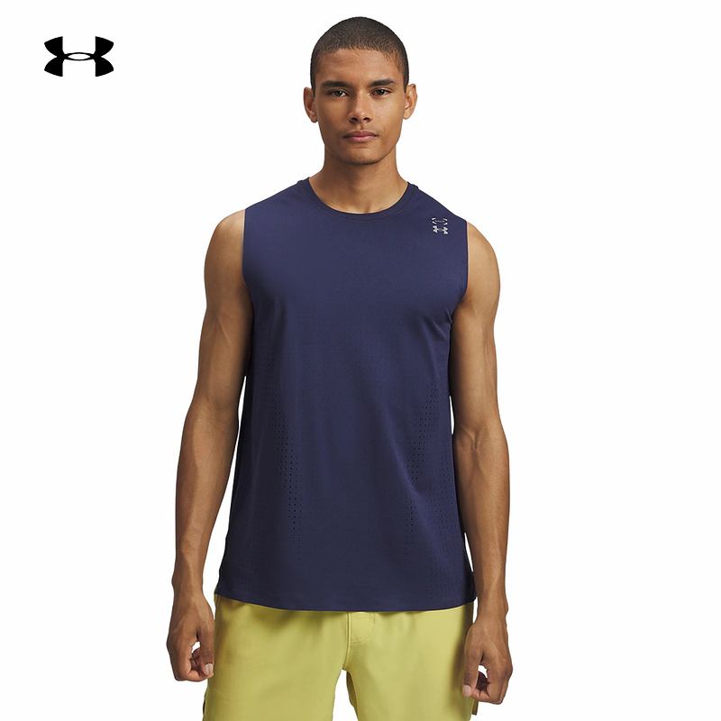 安德玛 UA 秋冬 Halo Vent男子宽松训练运动背心 6007090