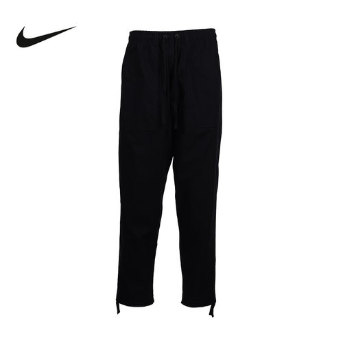 耐克裤子黑色男NIKE CLUB 梭织长裤户外徒步束脚运动裤FN3097-010