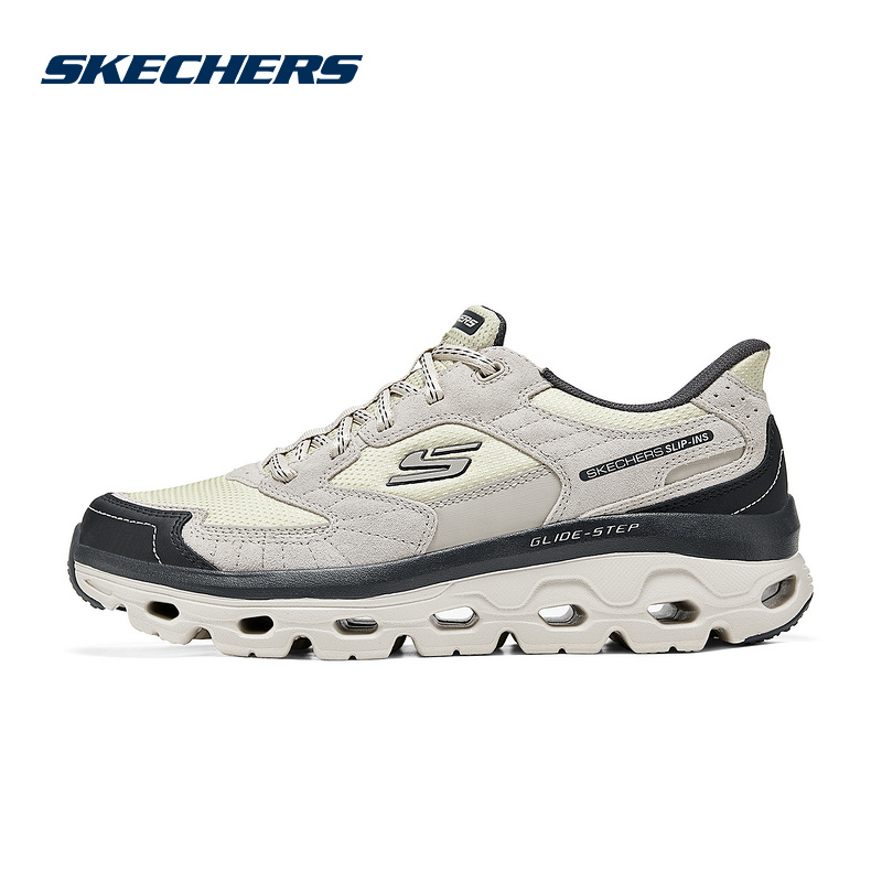 斯凯奇闪穿鞋男户外鞋厚底耐磨休闲运动鞋缓震徒步鞋237814/OFWT