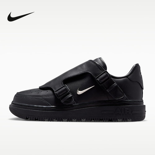 NIKE耐克男鞋黑空军一号Air Force 1 LUXE低帮休闲板鞋JA3822-010