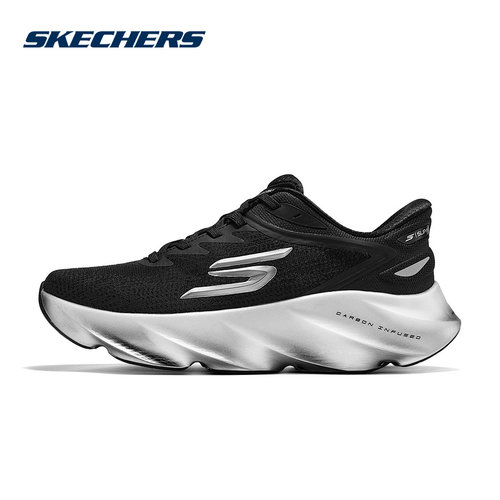 Skechers斯凯奇男士闪穿防滑跑鞋缓震耐磨专业跑步鞋 246215/BKW