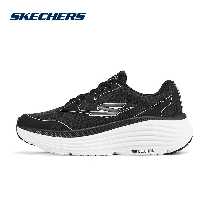 Skechers斯凯奇26春女士跑步鞋缓震透气舒适运动鞋 129472/BKSL - 实物图