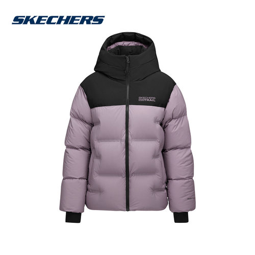 Skechers斯凯奇冬季女防风防泼水加厚保暖羽绒外套P425W182-03U6