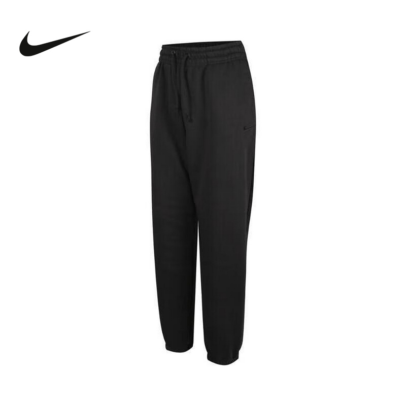 Nike耐克女子高腰加绒长裤25春新款宽松卫裤收口运动裤FZ5997-060