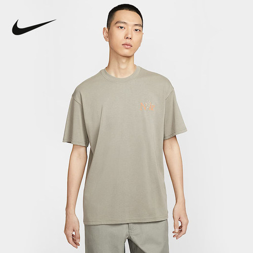 Nike耐克短袖男夏季新款运动休闲宽松透气圆领印花T恤HJ0615-320
