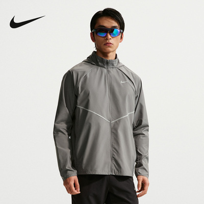 NIKE耐克男子夹克夏季新款运动休闲小标立领长袖外套IF2370-084