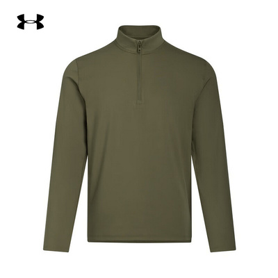 UA新品安德玛运动休闲舒适弹性百搭男长袖半拉链上衣1387905-251