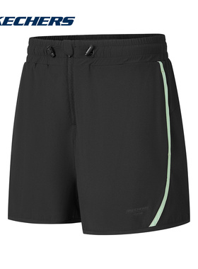 Skechers斯凯奇25夏女士舒适百搭梭织短裤紧身短裤P125W099/03B6