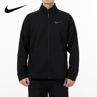 Nike耐克夹克男秋冬新款加绒保暖黑色立领跑步运动外套DM5941-010