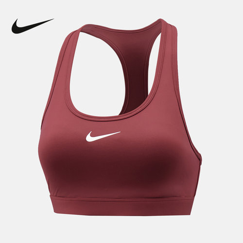 Nike耐克SWOOSH运动内衣女中强度支撑速干衬垫BRA胸衣 DX6822-654