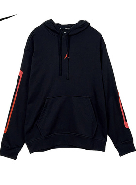 NIKE耐克男卫衣26春新款JORDAN运动休闲黑色连帽套头衫IF0852-010
