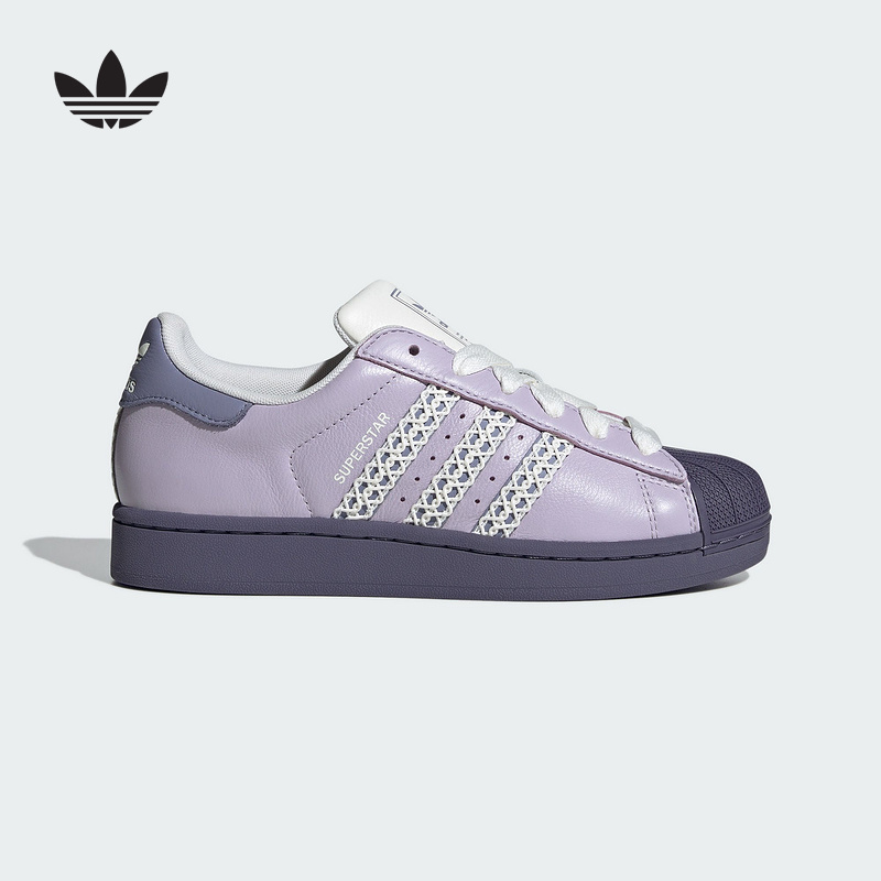adidas阿迪达斯三叶草贝壳头运动鞋25秋女SUPERSTAR II板鞋KJ4210