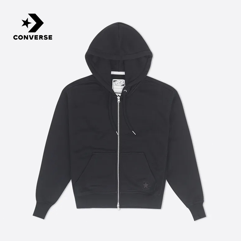 Converse匡威冬男女同款连帽外套针织拉链开衫 10026899-A02