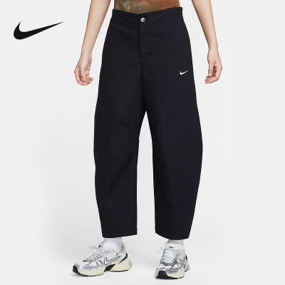 NIKE耐克女裤子2025秋新款运动裤宽松休闲梭织直筒长裤HV2087-010