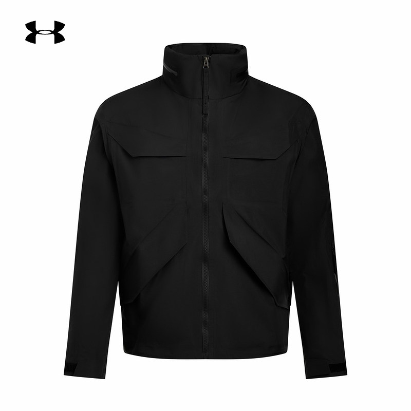 安德玛City Explorer男全拉链运动休闲冲锋衣梭织夹克6005889-001