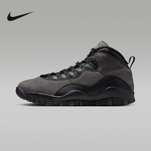 耐克男鞋Air Jordan 10 OG黑灰影子AJ10中帮复古篮球鞋HJ6779-001