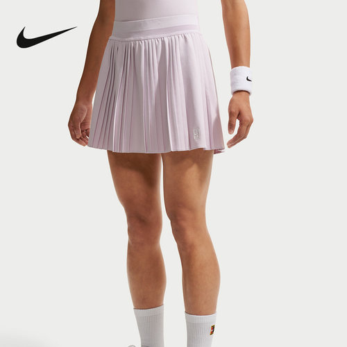 Nike耐克女裙2026夏新款透气百褶网球半身裙防走光短裙FZ6513-583