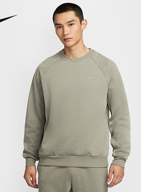 Nike耐克男子卫衣春季速干上衣刺绣小勾宽松针织套头衫FZ0972-320