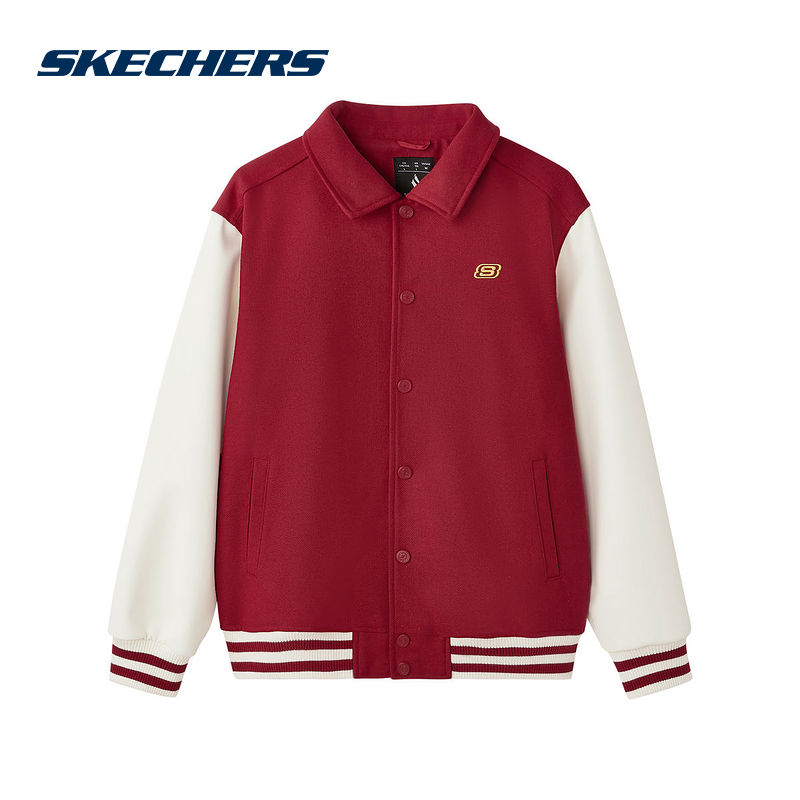 SKSkechers斯凯奇2025春新年系列男梭织裥棉外套L125M002-0018