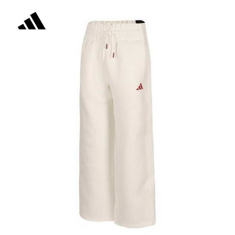 adidas阿迪达斯2025春季新款女子运动休闲针织长裤宽松透气JZ1644