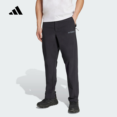 adidas阿迪达斯户外运动裤2025夏男TERREX修身徒步梭织长裤JW4825
