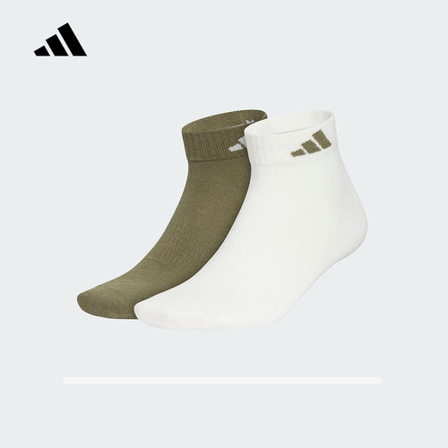 adidas阿迪达斯及踝袜短袜春秋休闲舒适中性两双装袜子 KF2493