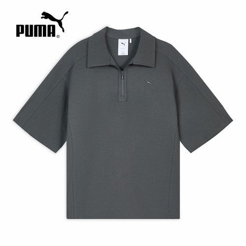 PUMA彪马夏季新款男女宽松透气上衣休闲运动短袖polo衫636248-15