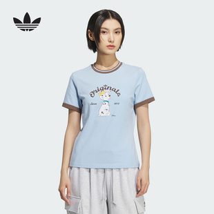adidas阿迪达斯迪士尼101斑点狗联名2025秋女三叶草短袖T恤KG6697